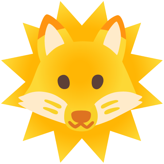 fox face sun with face