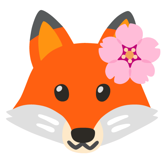 fox face cherry blossom