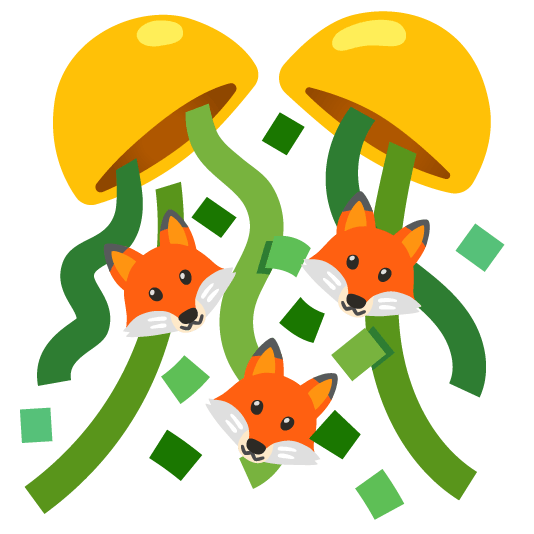 fox face confetti ball