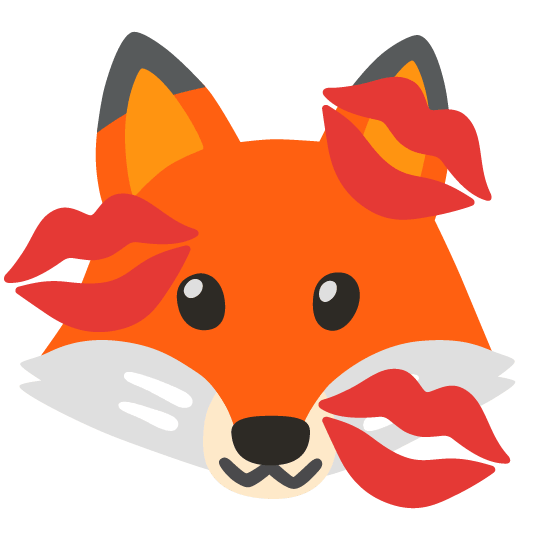 fox face kiss