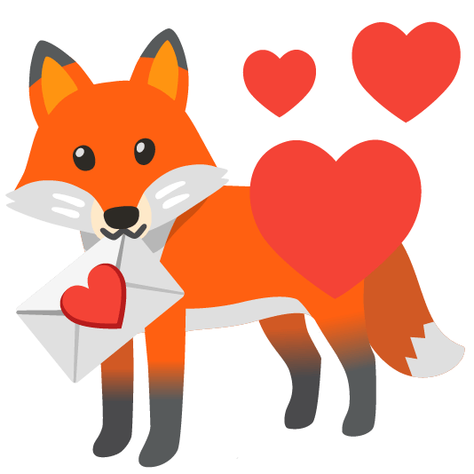 fox face love letter