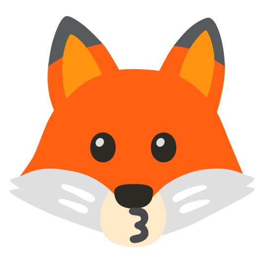 fox face kissing