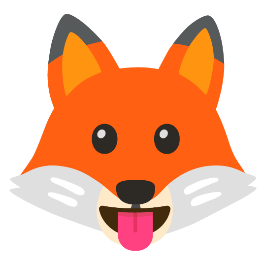 fox face stuck out tongue