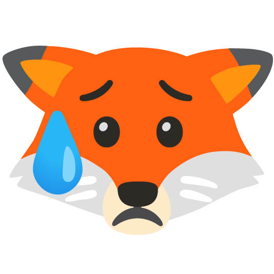 fox face disappointed relieved