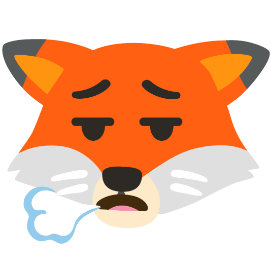 fox face face exhaling