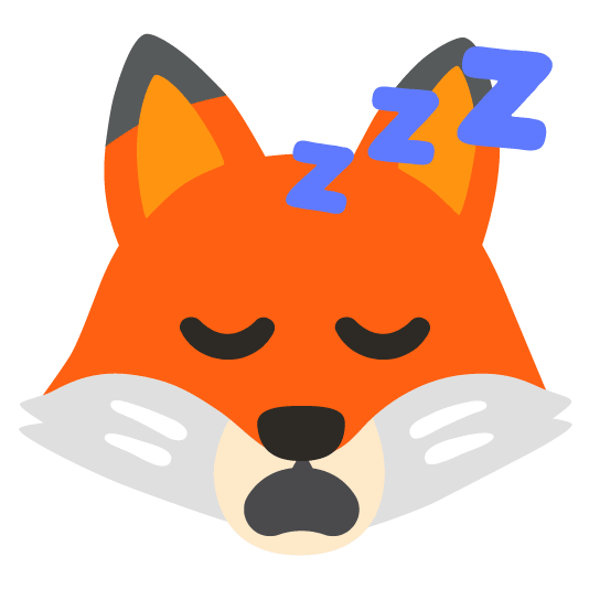 fox face sleeping