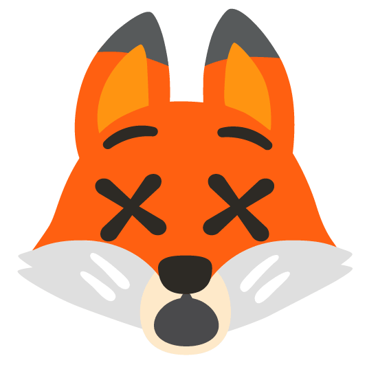 fox face dizzy face