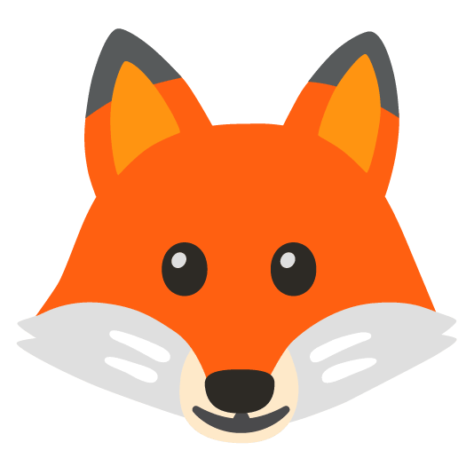 fox face slightly smiling face