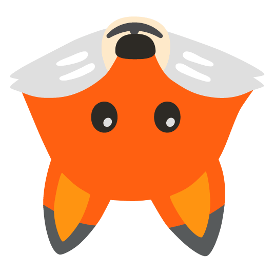 fox face upside down face