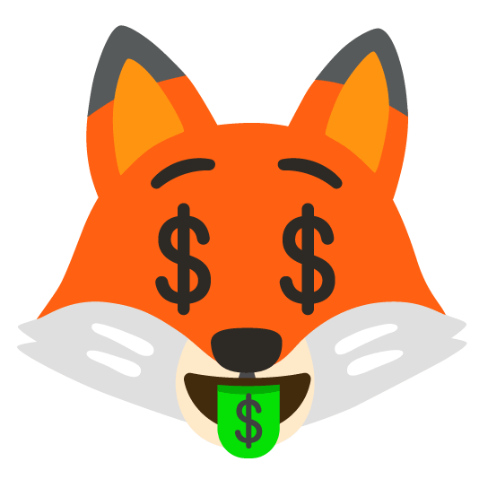fox face money mouth face