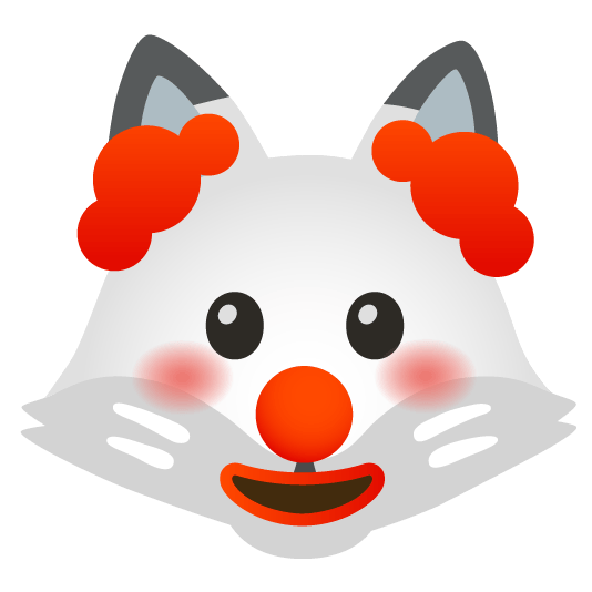 fox face clown face
