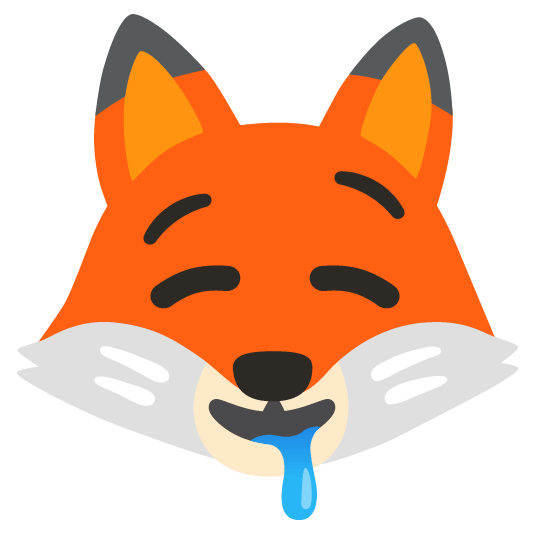 fox face drooling face