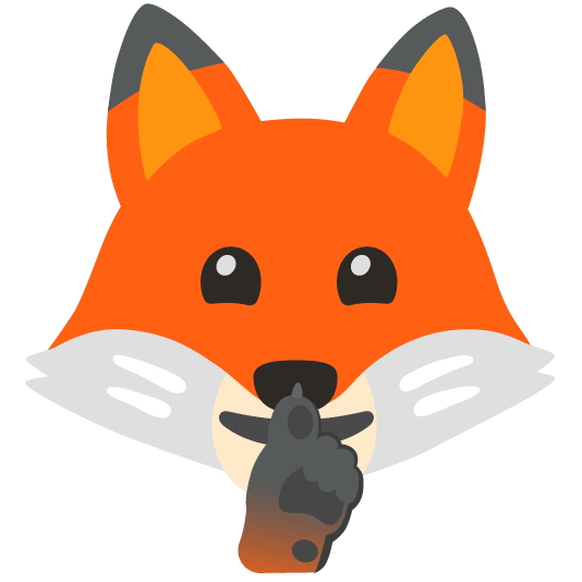 fox face shushing face