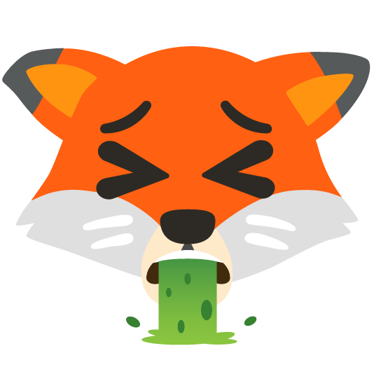 fox face face vomiting