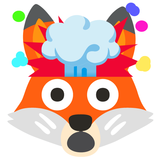 fox face exploding head