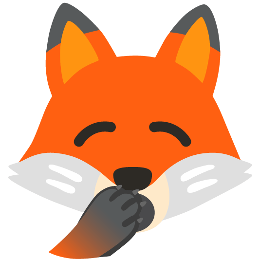fox face yawning face