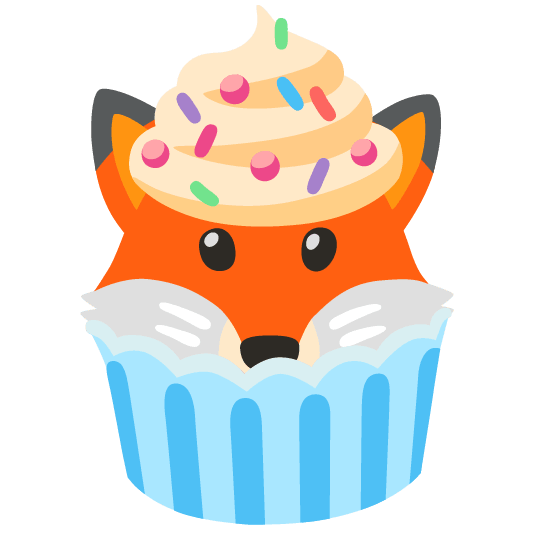fox face cupcake