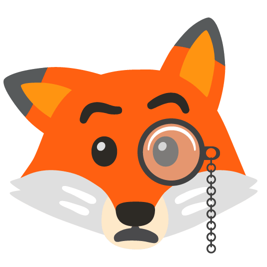 fox face face with monocle