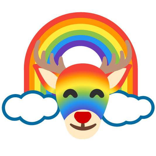 deer rainbow
