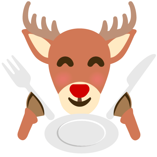 deer knife fork plate