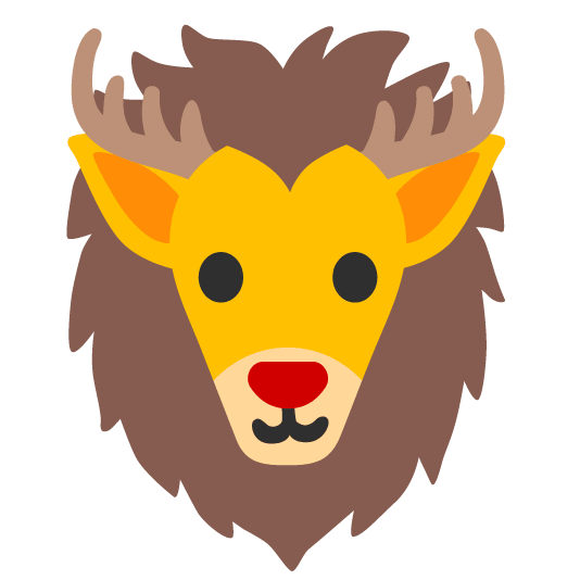 deer lion face