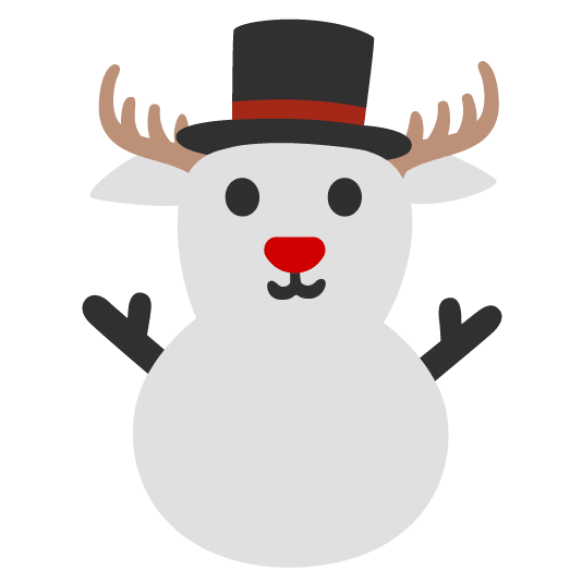 deer snowman without snow