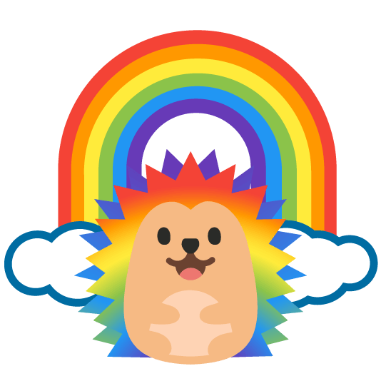hedgehog rainbow