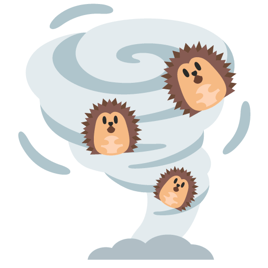 hedgehog tornado