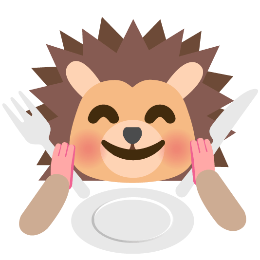 hedgehog knife fork plate