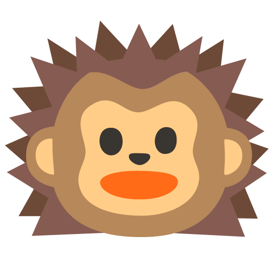 hedgehog monkey face