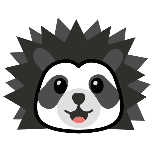 hedgehog panda face