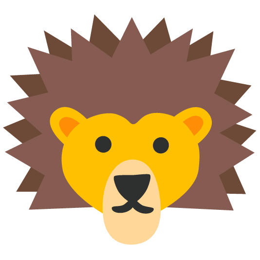hedgehog lion face