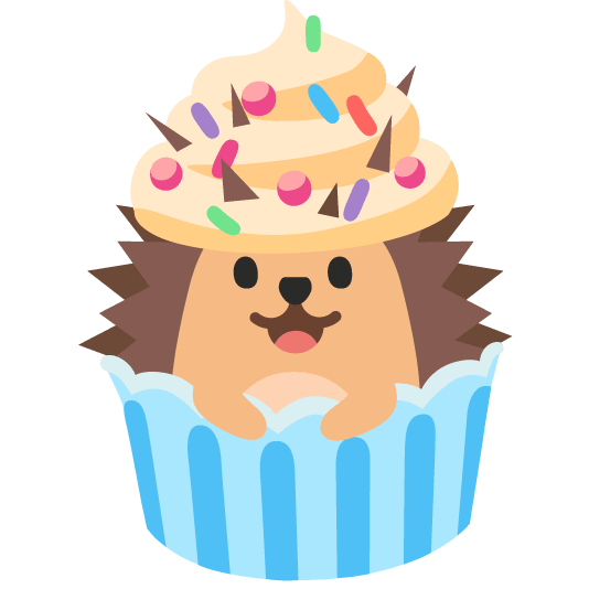 hedgehog cupcake