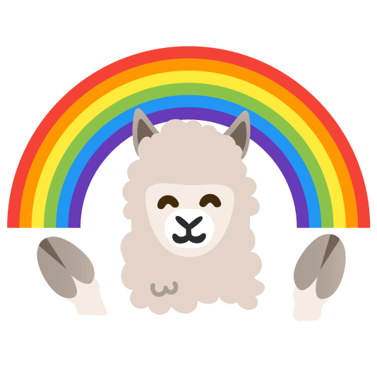 llama rainbow