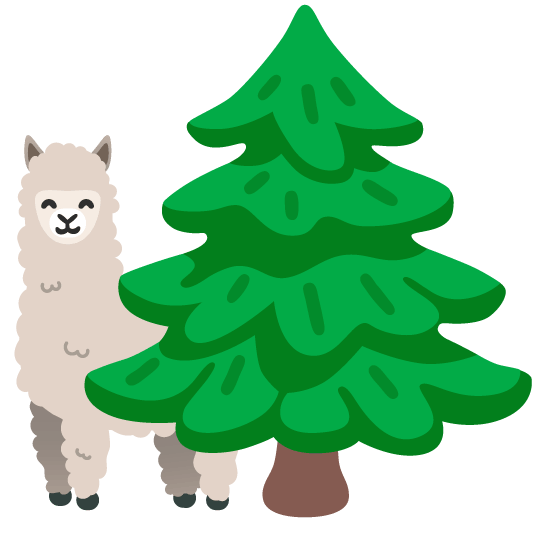 llama evergreen tree