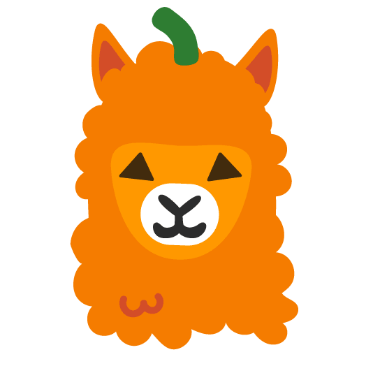 llama jack o lantern