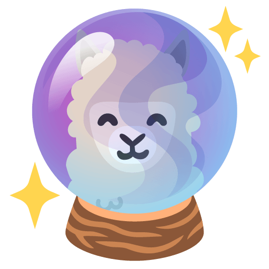 llama crystal ball