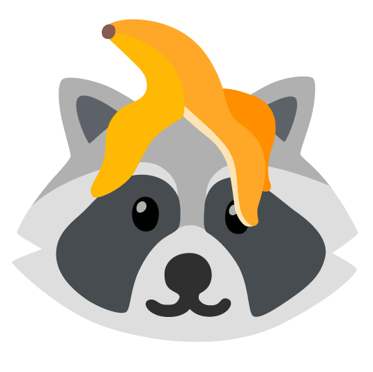 raccoon banana