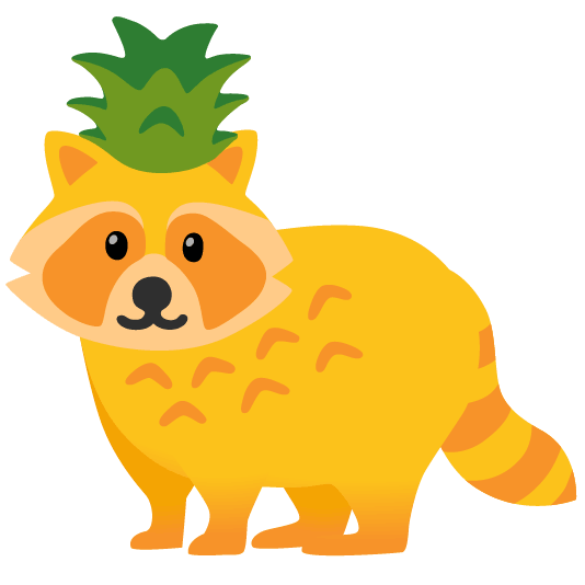 raccoon pineapple