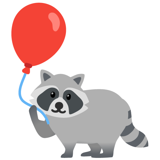 raccoon balloon
