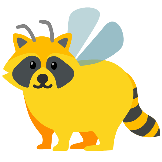 raccoon bee