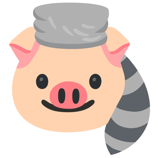 raccoon pig