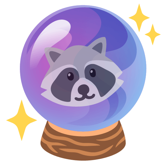 raccoon crystal ball