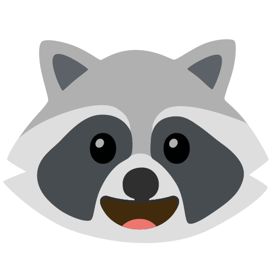 raccoon grinning