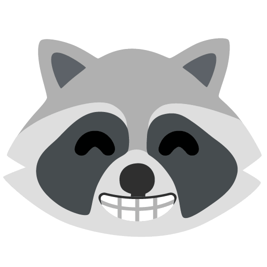 raccoon grin