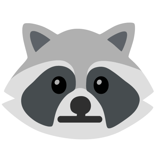 raccoon neutral face