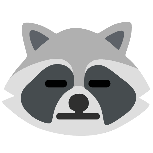raccoon expressionless