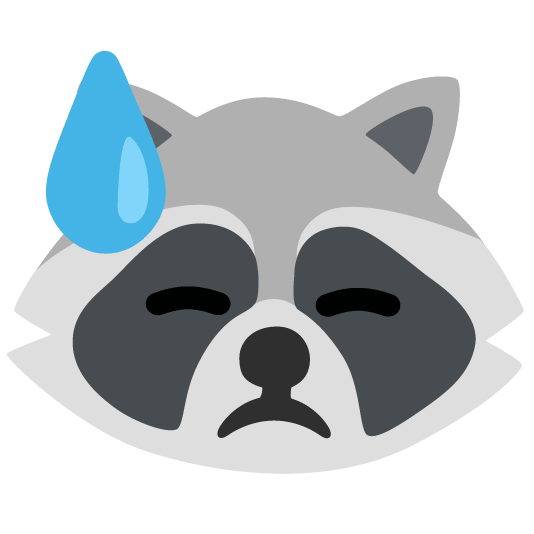 raccoon sweat