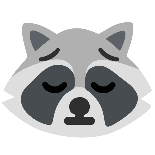raccoon pensive
