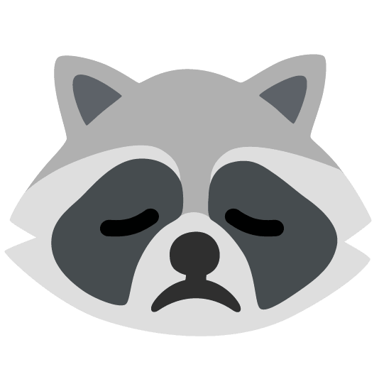 raccoon disappointed